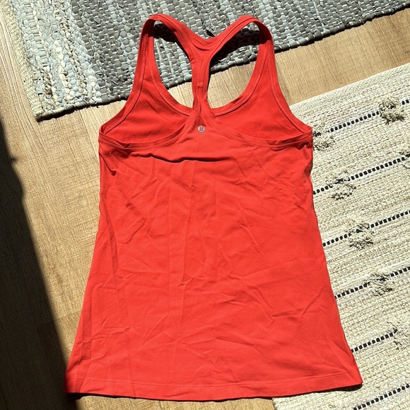 Coral Lululemon Cool Racerback Tank. Size M. - Picture 2 of 2